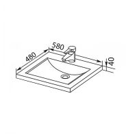 Тумба с раковиной Aquanet Нота 58 подвесная Белая арт-212800 — фото 10, Тумбы с раковиной