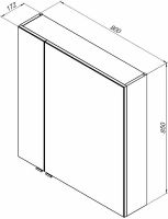 Зеркальный шкаф Aquanet Алвита New 80 Серый матовый арт-277536 — фото 8, Зеркальные шкафы в ванную