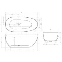 Карбоновая ванна Abber Karbon 170x80 Черная без гидромассажа арт-AK9011-1.7 — фото 7, Акриловые ванны