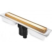 Душевой лоток Berges B1 Keramik 600 с решеткой Золото глянец арт-092017 — фото 1, Душевые лотки