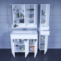 Товар: Тумба под раковину СанТа Лондон 100 Белая арт-224019 - фото 5 Тумба под раковину СанТа Лондон 100 Белая арт-224019 — фото 5, Тумбы под раковину