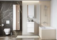 Зеркальный шкаф Aquaton Сканди 45 Белый арт-1A252002SD010 — фото 3, Зеркальные шкафы в ванную