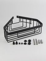 Полка корзина Sonia Contract угловая Черная матовая арт-189847 — фото 2, Полки для ванной и душа