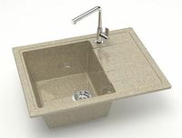 Товар: Кухонная мойка Bergg Z150 Песочная арт-B150Q005 - фото 2 Кухонная мойка Bergg Z150 Песочная арт-B150Q005 — фото 2, Кухонные мойки