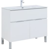 Товар: Тумба под раковину Aquanet Алвита New 100 Белая матовая арт-277554 - фото 1 Тумба под раковину Aquanet Алвита New 100 Белая матовая арт-277554 — фото 1, Тумбы под раковину