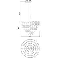Люстра Divinare Rosie Прозрачная Хром арт-3511/02 LM-16 — фото 4, Люстры