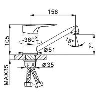 Товар: Смеситель для кухни Frap H04 Хром арт-F4504-2 - фото 7 Смеситель для кухни Frap H04 Хром арт-F4504-2 — фото 7, Смесители для кухни