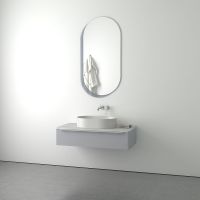 Зеркало Evoform Double 124x65 на стеклянном основании - цвет Графит арт-BY 0313 — фото 3, Зеркала в ванную комнату