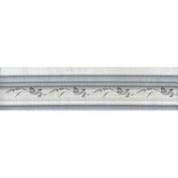 Керамический багет Kerama Marazzi Кантри Шик серый декорированный 5х20 см арт-BLB029 — фото 1, Керамическая плитка