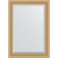 Зеркало Evoform Exclusive 105х75 с фацетом в багетной раме - Сусальное золото 80 мм арт-BY 1294 — фото 1, Зеркала в ванную комнату