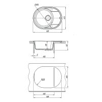 Кухонная мойка Lemark Lacha 620 Антрацит арт-9910049 — фото 4, Кухонные мойки