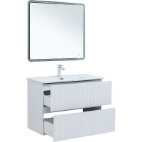 Тумба под раковину Aquanet Джейн 90 подвесная Белая матовая арт-313287 — фото 11, Тумбы под раковину