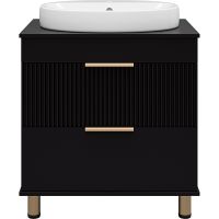 Тумба с раковиной Brevita Enfida 70 Черная матовая арт-УТ000015616 — фото 2, Тумбы с раковиной