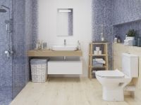 Зеркало Cersanit Led 010 Base 50 с подсветкой сверху арт-KN-LU-LED010*50-b-Os — фото 4, Зеркала в ванную комнату