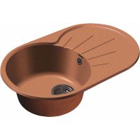 Кухонная мойка GranFest Rondo GF-R750L Терракот арт-R-750 L тер — фото 1, Кухонные мойки