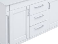 Тумба с раковиной Aquanet Селена 120 Белая Патина серебро арт-233696 — фото 4, Тумбы с раковиной