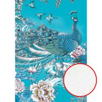 Фреска Ortograf Paradise 32202 Фактура бархат FX Флизелин (1,9*2,7) Голубой, Птицы/Цветы арт-32202 (бархат FX) — фото 1, Фрески