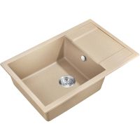 Кухонная мойка Milacio Navarra 78 Cuarzo Бежевая арт-MC.77054 — фото 1, Кухонные мойки
