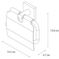 Держатель туалетной бумаги Fixsen Lux Chrome с крышкой Хром арт-FX-15010 — фото 3, Держатели туалетной бумаги
