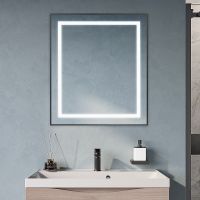 Зеркало BelBagno Kraft 70 с подсветкой Черное с сенсорным выключателем арт-SPC-KRAFT-700-800-SENS-NERO — фото 2, Зеркала в ванную комнату
