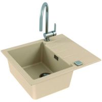 Кухонная мойка Alveus Granital Cadit 10 Terra G22 590x500 Песчаная арт-1132018 — фото 2, Кухонные мойки