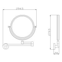 Косметическое зеркало Rav Slezak Colorado Хром арт-COA1100 — фото 2, Косметические зеркала