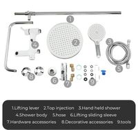 Душевая система Gappo G03-8 Белая Хром арт-G2403-8 — фото 2, Душевые стойки