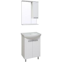 Зеркало со шкафом Runo Монро 53 R с подсветкой Белое арт-00-00000459 — фото 3, Зеркальные шкафы в ванную