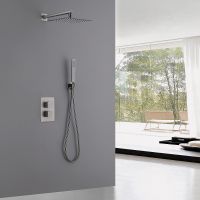 Душевая система Abber Daheim с термостатом Никель арт-AF8251NG — фото 2, Встраиваемые душевые комплекты