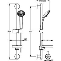 Товар: Душевой гарнитур Ideal Standard Ideal Rain Soft Хром арт-B9503AA - фото 4 Душевой гарнитур Ideal Standard Ideal Rain Soft Хром арт-B9503AA — фото 4, Душевые гарнитуры на штанге