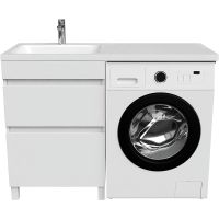 Тумба с раковиной Iddis Optima Home 120 L Белый арт-OPH12LBi95K — фото 2, Тумбы с раковиной