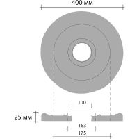 Розетка потолочная Decomaster 400x25x400 мм арт-DR 306 — фото 2, Розетки потолочные