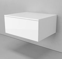 Тумба Velvex Unique Unit 60 tp.UNI.60.1Y подвесная Белая глянцевая арт-tp.UNI.60.1Y белый глянец — фото 1, Комоды и тумбы для ванной комнаты