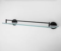 Стеклянная полка Frap F302 Черная матовая арт-F30207 — фото 9, Полки для ванной и душа