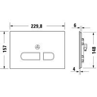 Клавиша смыва Duravit DuraSystem Белая арт-WD5003012000 — фото 3, Кнопки смыва
