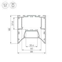 Товар: Профиль алюминиевый Arlight накладной Серебристый арт-036363 - фото 3 Профиль алюминиевый Arlight накладной Серебристый арт-036363 — фото 3, Профили для светодиодных лент