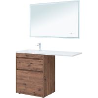 Тумба с раковиной Aquanet Токио 130 L Дуб веллингтон арт-335589 — фото 4, Тумбы с раковиной