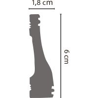 Плинтус Decomaster 2400x60x18 мм арт-192-15 — фото 3, Плинтуса напольные