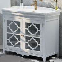 Тумба под раковину Corozo Манойр 105 Белая арт-SD-00000357 — фото 1, Тумбы под раковину