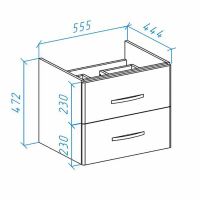 Тумба под раковину Bellezza Рокко 60 подвесная Бежевая Белая арт-4635309670072 — фото 6, Тумбы под раковину