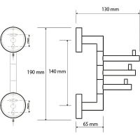 Тройной крючок Bemeta Neo поворотный Нержавеющая сталь арт-104206075 — фото 3, Крючки для полотенец