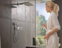 Смеситель для душа Hansgrohe RainSelect с термостатом Белый Хром арт-15355400 — фото 4, Смеситель для душа