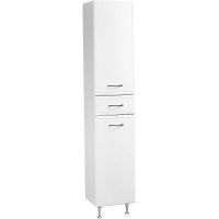 Шкаф пенал Stella Polar Концепт 36 с бельевой корзиной Белый арт-SP-00000146 — фото 1, Пеналы для ванной комнаты