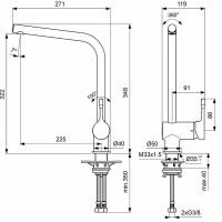 Смеситель для кухни Ideal Standard Ceralook Хром арт-BC174AA — фото 4, Смесители для кухни