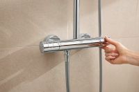 Душевая система Grohe Tempesta Cube 250 с термостатом Хром арт-26689001 — фото 5, Душевые стойки