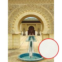 Фреска Ortograf Восток 3487 Фактура флок FLK Флизелин (2*2,7) Бежевый, Архитектура арт-3487 (флок FLK) — фото 1, Фрески