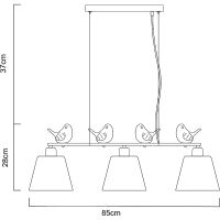Люстра Artelamp Passero Прозрачная Белая арт-A4289SP-3WH — фото 3, Люстры