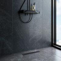 Душевой лоток AM.PM PrimeFlow 40 с Черной матовой решеткой Cut Gradient арт-W02SC-P11-040-01BM — фото 8, Душевые лотки