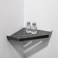 Металлическая полка Fixsen Hi-Tech угловая Графит арт-FX-841F — фото 2, Полки для ванной и душа