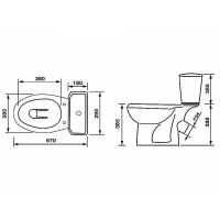 Унитаз компакт Оскольская Керамика Элисса Стандарт с бачком и сиденьем арт-43301130202 — фото 5, Напольные унитазы